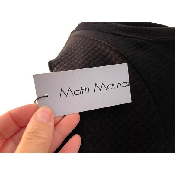 Matti Mamane Womens Top Black Size Large Pullover Quilted Avant Garde Israel New - Picture 5 of 16